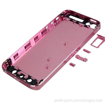 Mobile phone housing for iPhone 5 with/without logo for Apple, pink/green/yellow/white/black colors